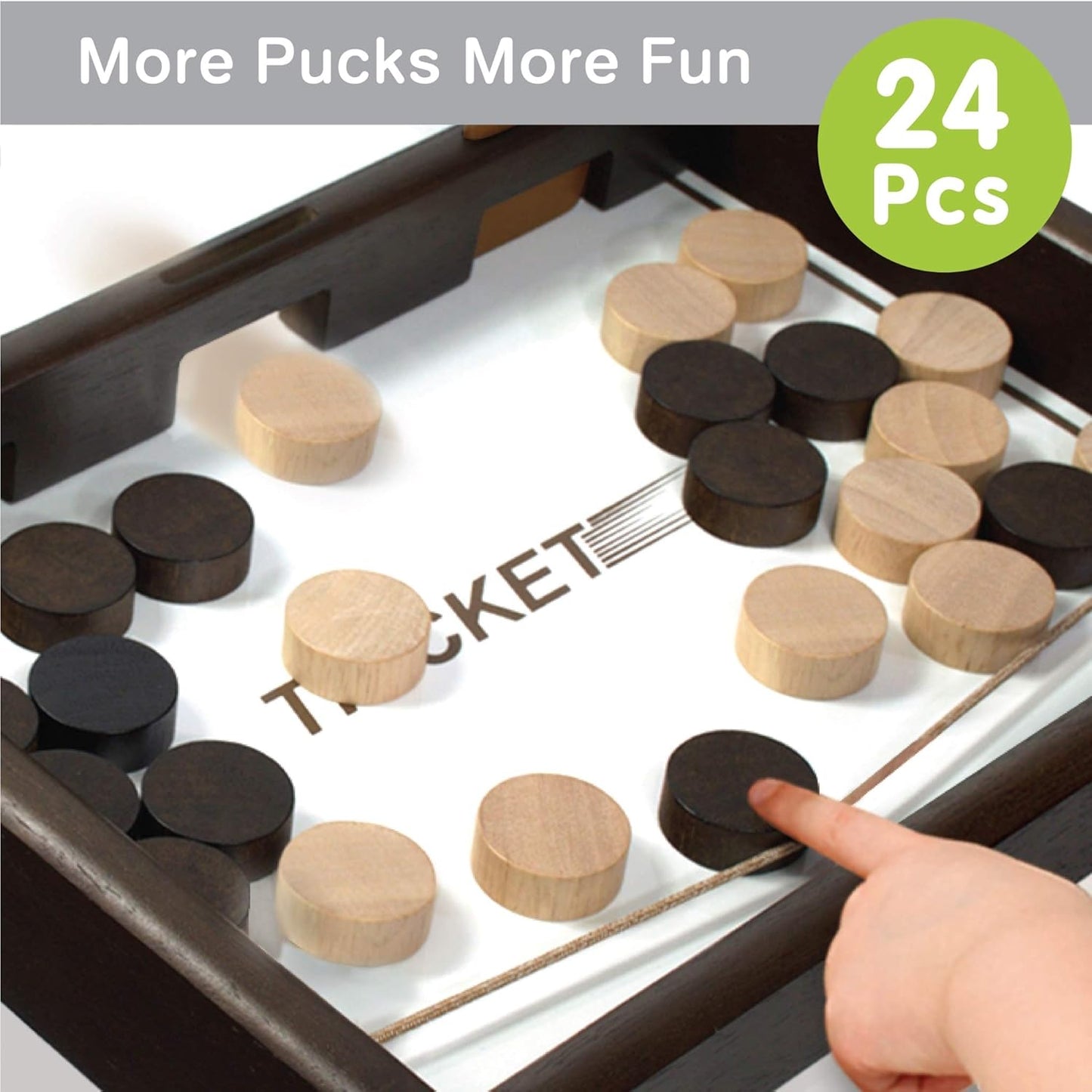 Tricket VS Checkers: Exciting Wooden Multi-Game Tabletop Set for Family Fun and Kids!