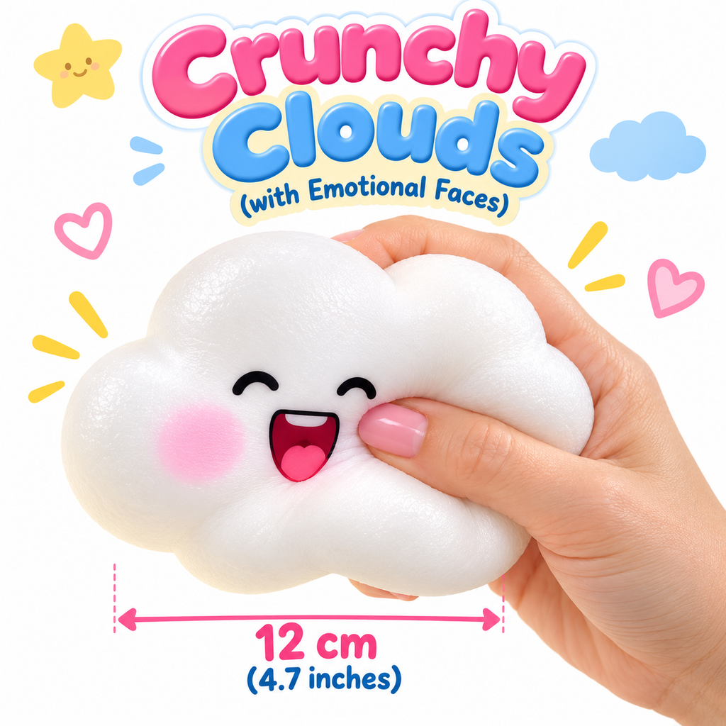 Crunchy Clouds (with Emotional Faces) Squishy