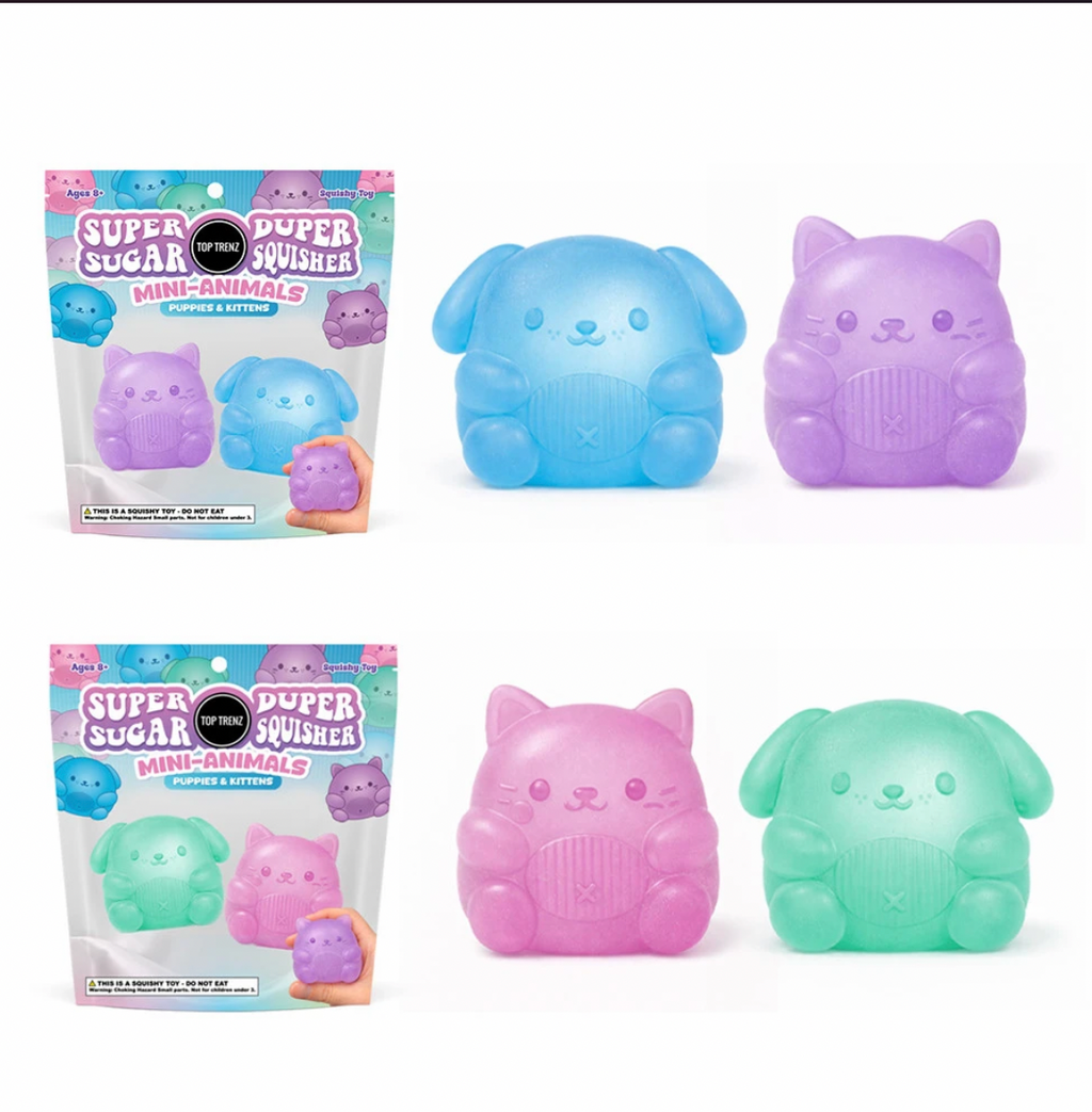 Mini Animals Sugar Squisher - 2pk Puppies and Kittens