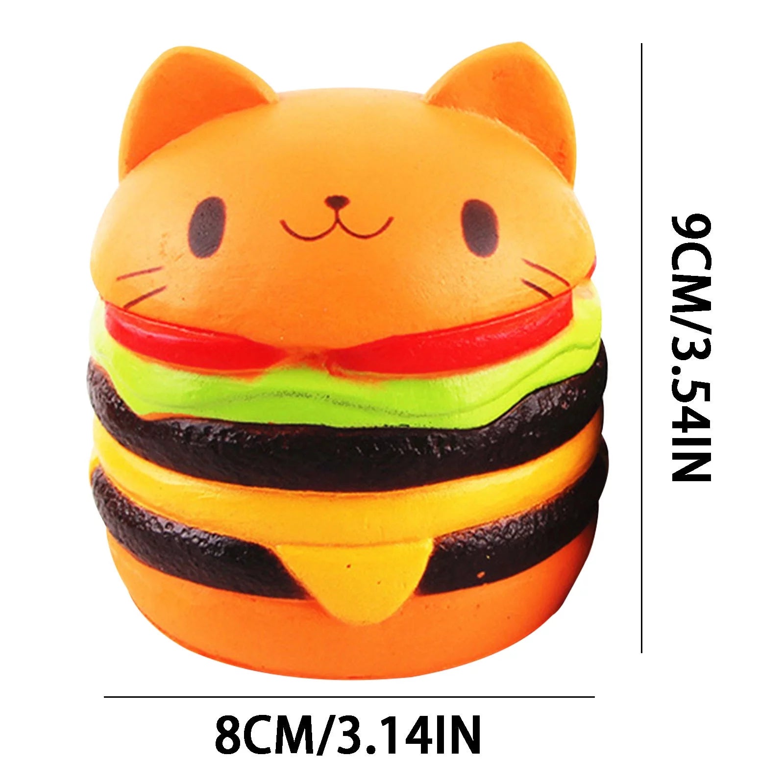 Adorable Slow Cat Burger Stress Relief Toy - Fun Educational Gift for Kids!