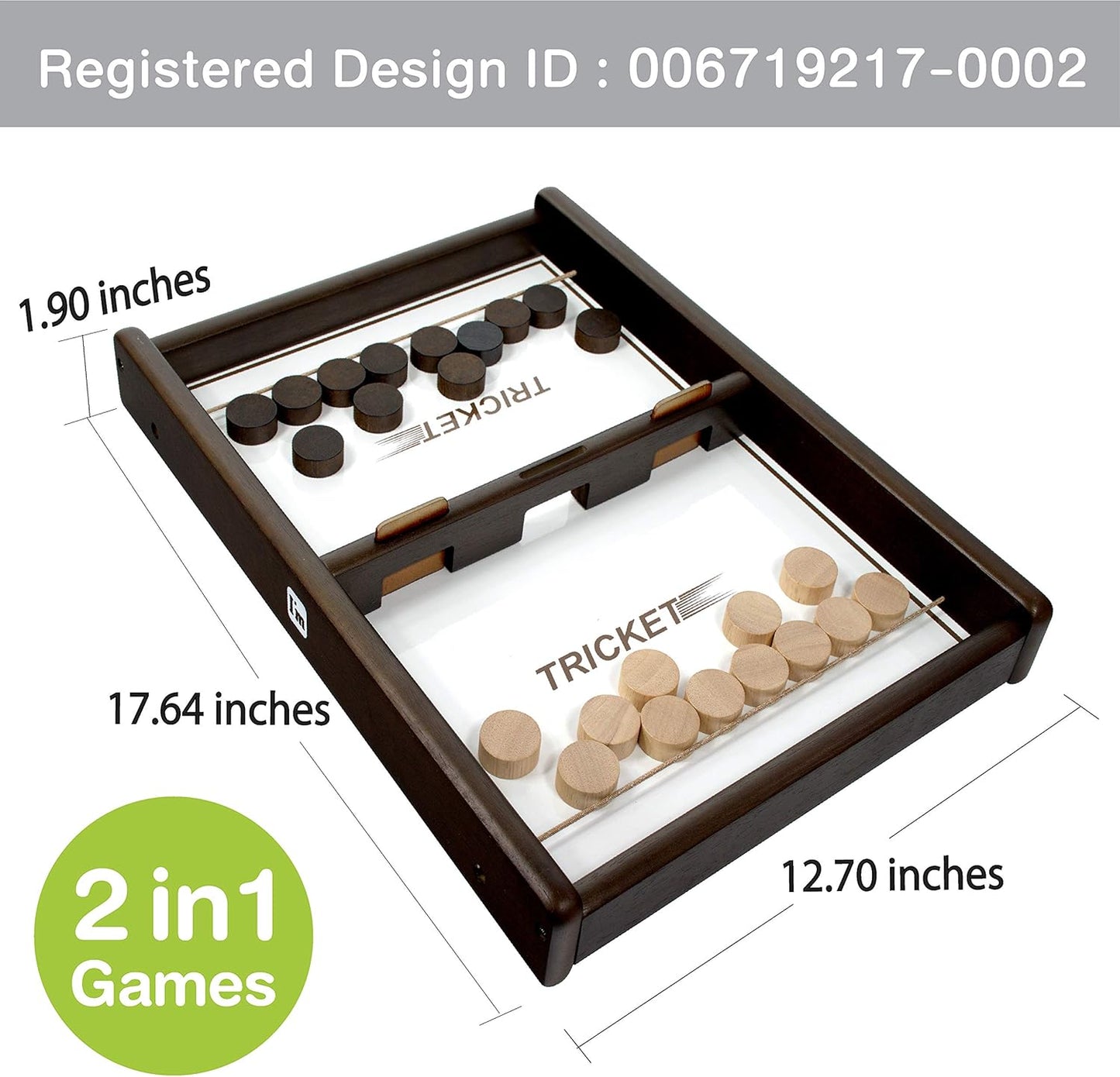 Tricket VS Checkers: Exciting Wooden Multi-Game Tabletop Set for Family Fun and Kids!