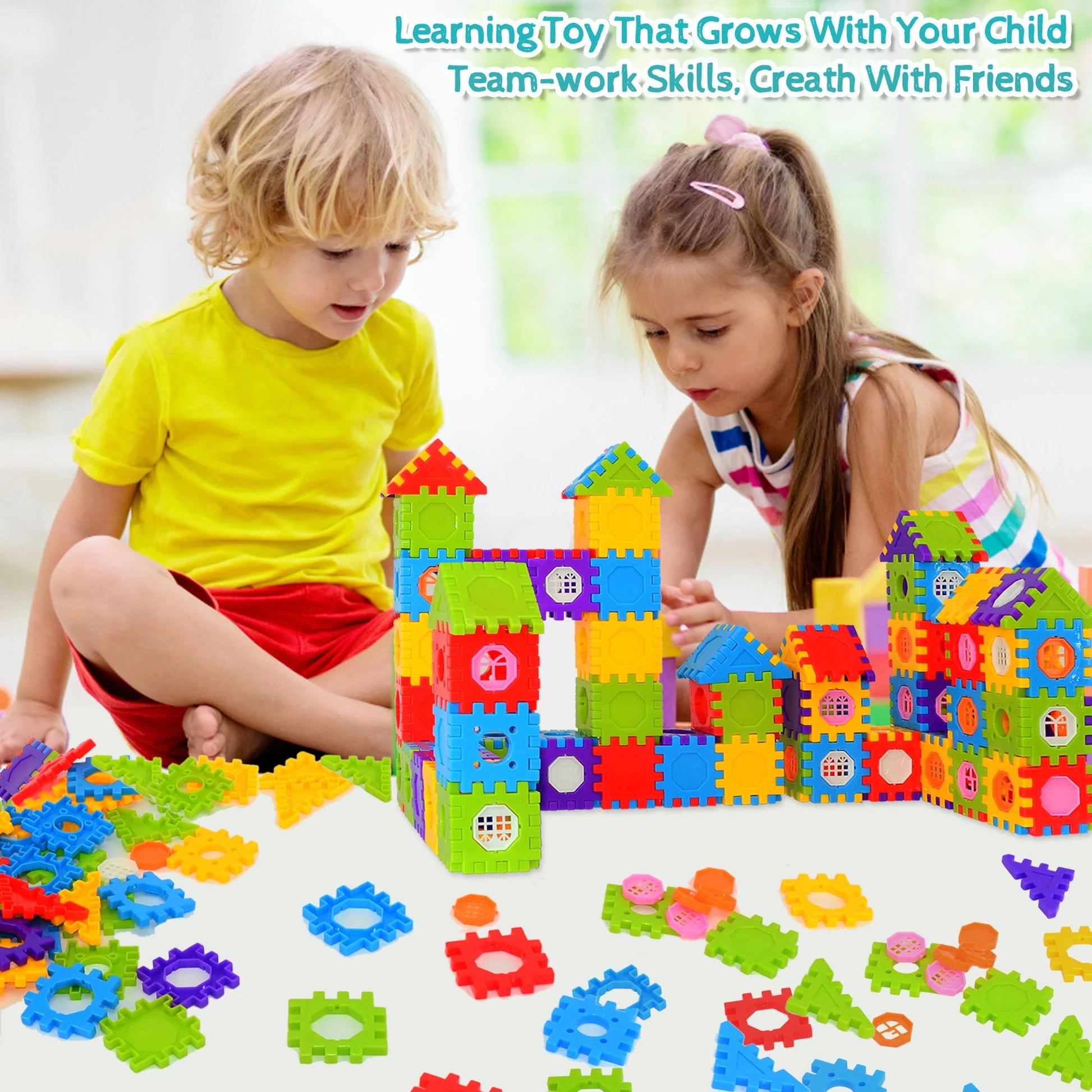 Ultimate 160-Piece 3D Tiles Building Blocks Set - Fun & Educational STEM Playset for Kids!