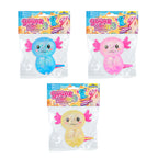 Three packages of Sugar Swaps axolotls on a white background