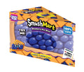 SmushMart Blueberry Pie Slice toy packaging, showing a purple-blue ball-like pie slice product through a clear window on an orange and purple box with cartoon-style graphics.