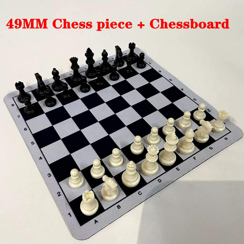 Medieval Chess Set - 65/75 Resin Pieces with 34Cm/42Cm Chessboard for Ultimate Strategy Games