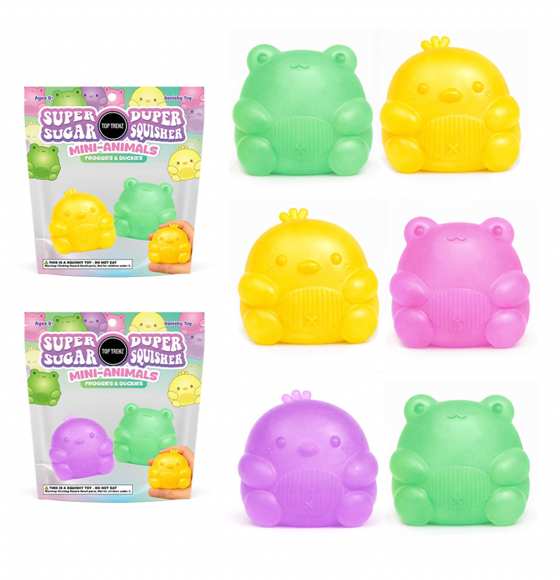 Mini Animals Sugar Squisher - 2pk Froggies and Duckies