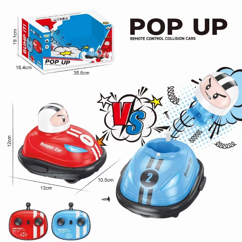 2.4G Super Battle Bumper Car - Remote Control Pop-Up Doll Crash & Bounce Toy for Kids - Perfect Gift for Family Fun!