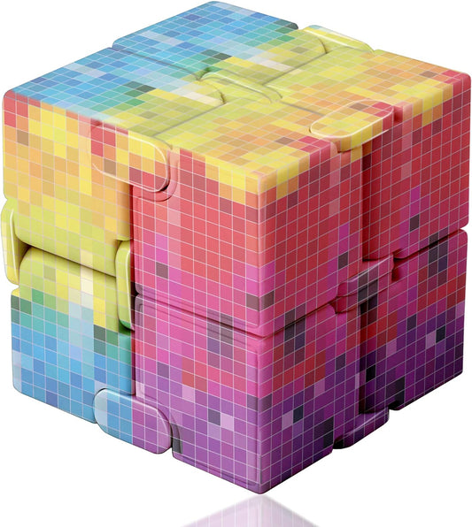 Infinity Cube Fidget Toy - Colorful Mosaic Magic Cubes for Endless Fun and Relaxation