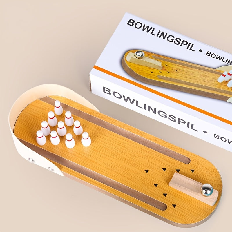 Mini Bowling Game Set - Fun Tabletop Arcade for Stress Relief and Gag Gifts for All Ages!