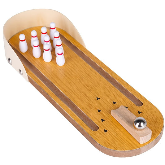 Mini Bowling Game Set - Fun Tabletop Arcade for Stress Relief and Gag Gifts for All Ages!