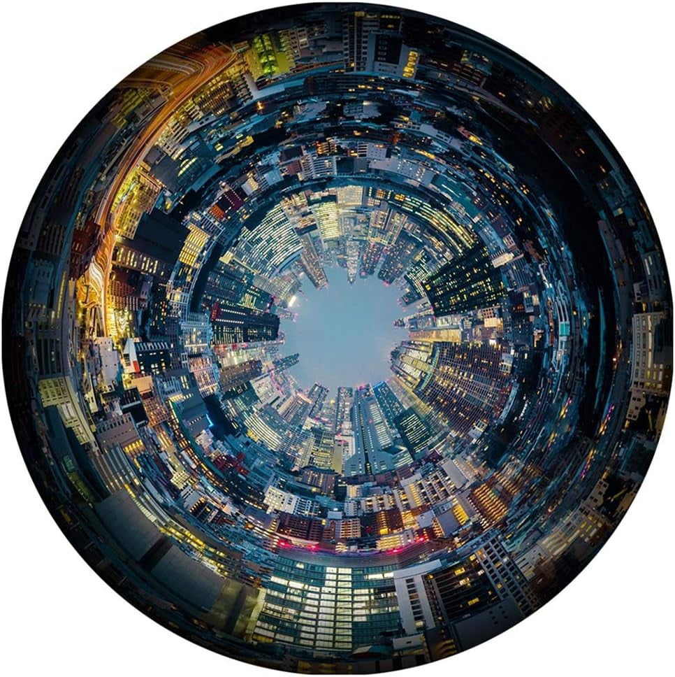 City Vision 1000-Piece Round Jigsaw Puzzle - Perfect for Adults and Teens, Stunning Art Design