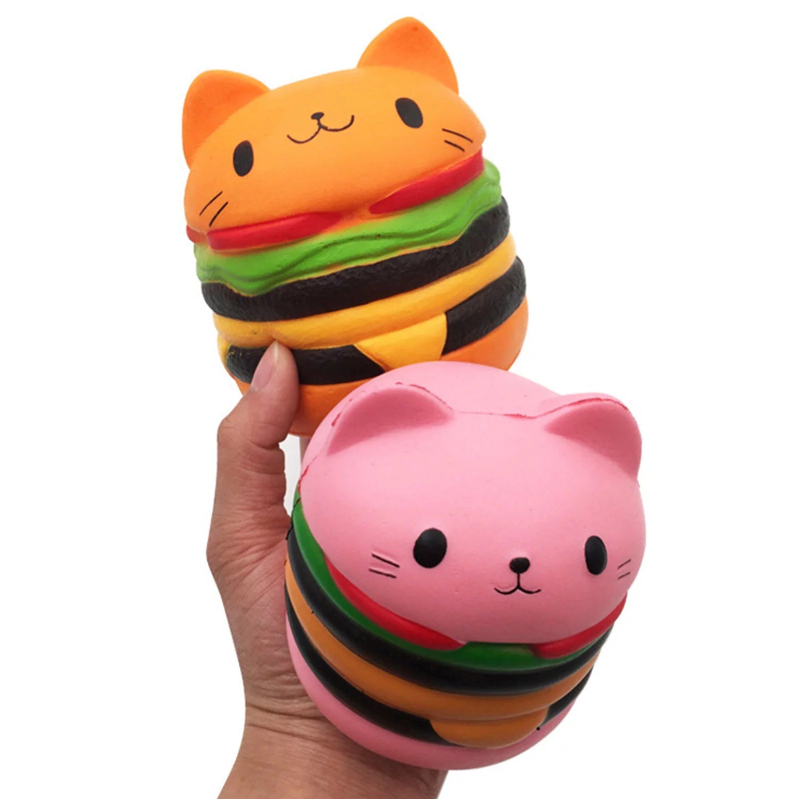 Adorable Slow Cat Burger Stress Relief Toy - Fun Educational Gift for Kids!