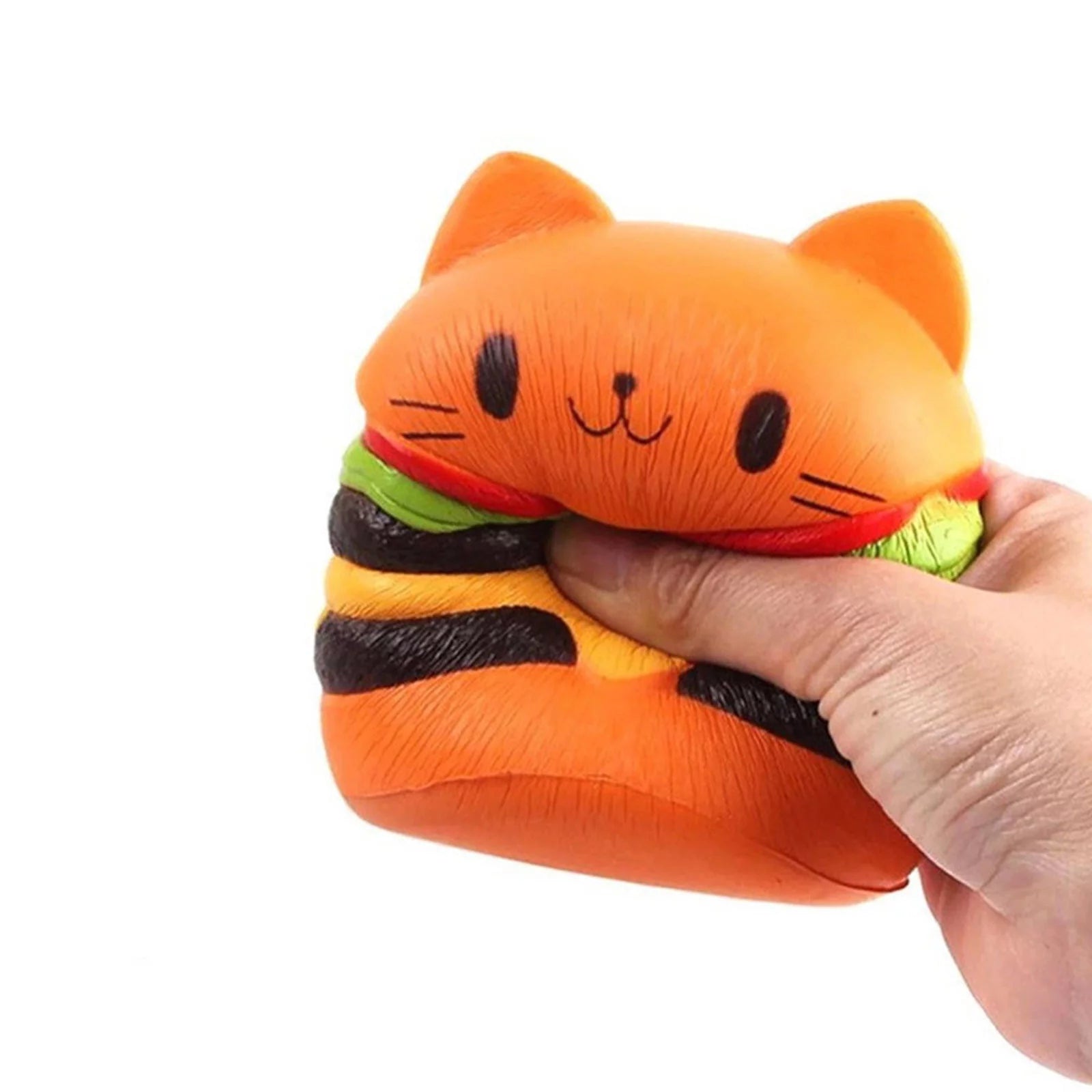 Adorable Slow Cat Burger Stress Relief Toy - Fun Educational Gift for Kids!