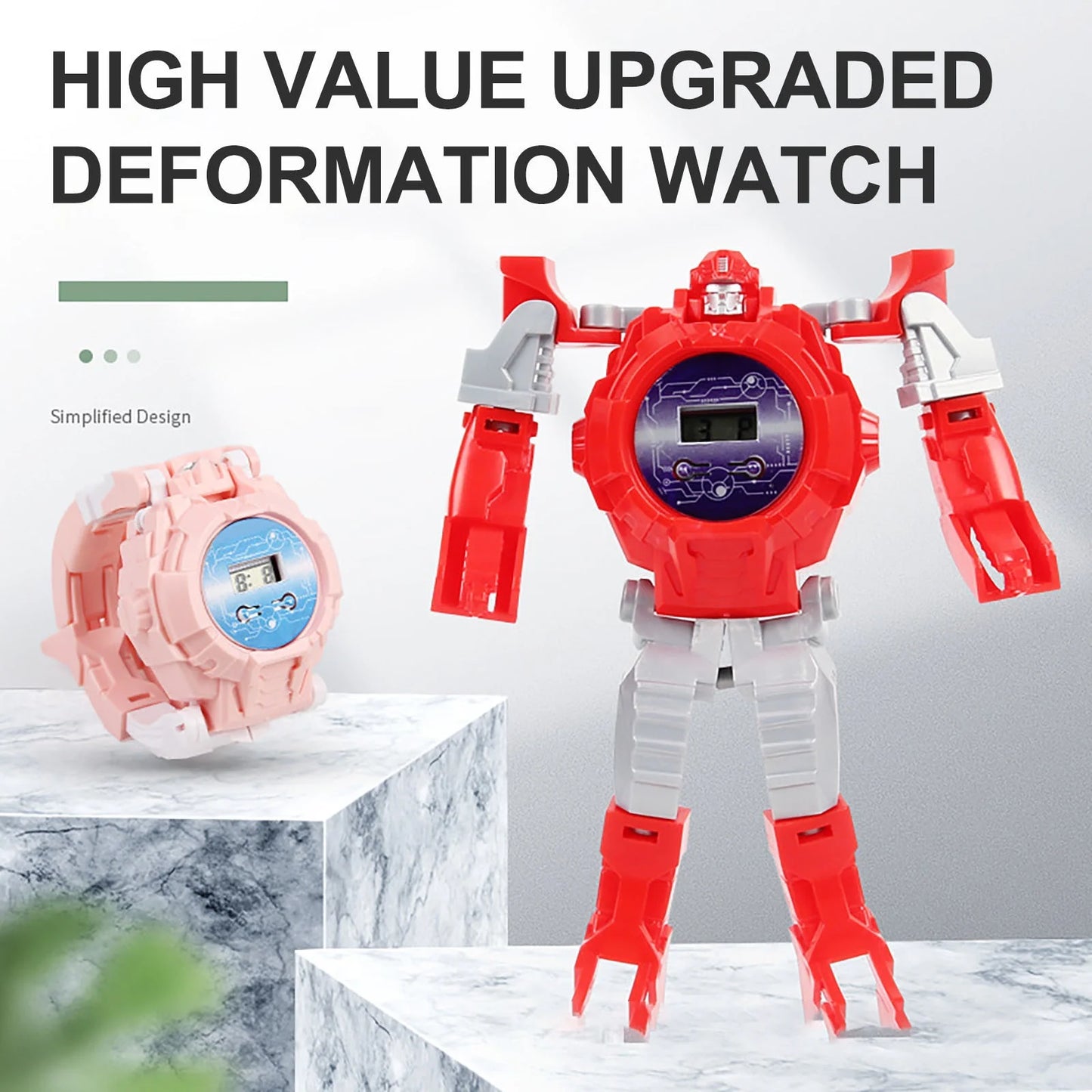 Transforming Fun: Creative Robot Digital Watch for Kids Ages 2-14