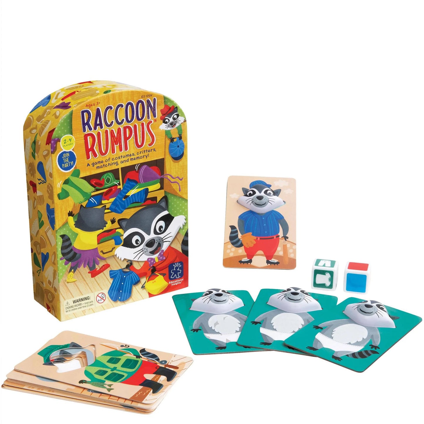 Raccoon Rumpus: Fun Memory Game for Toddlers - Educational Board Game for Kids Ages 3+