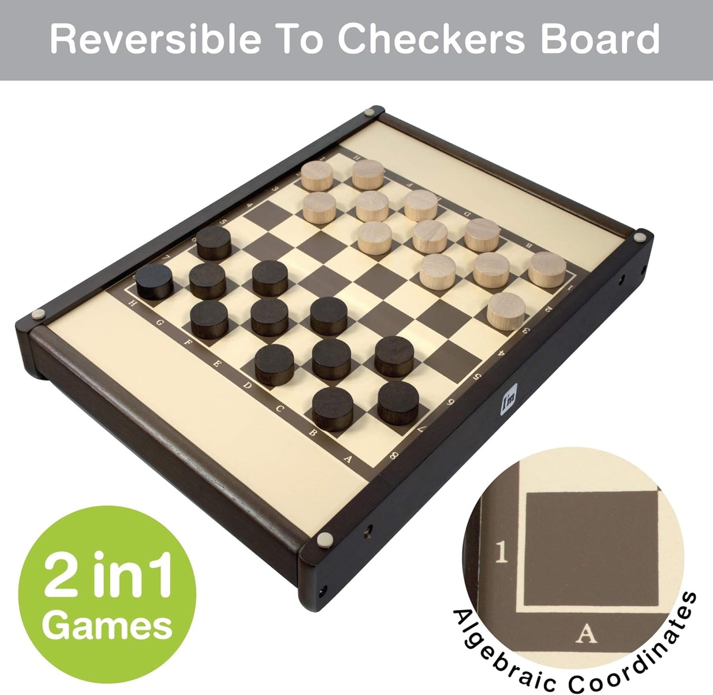 Tricket VS Checkers: Exciting Wooden Multi-Game Tabletop Set for Family Fun and Kids!