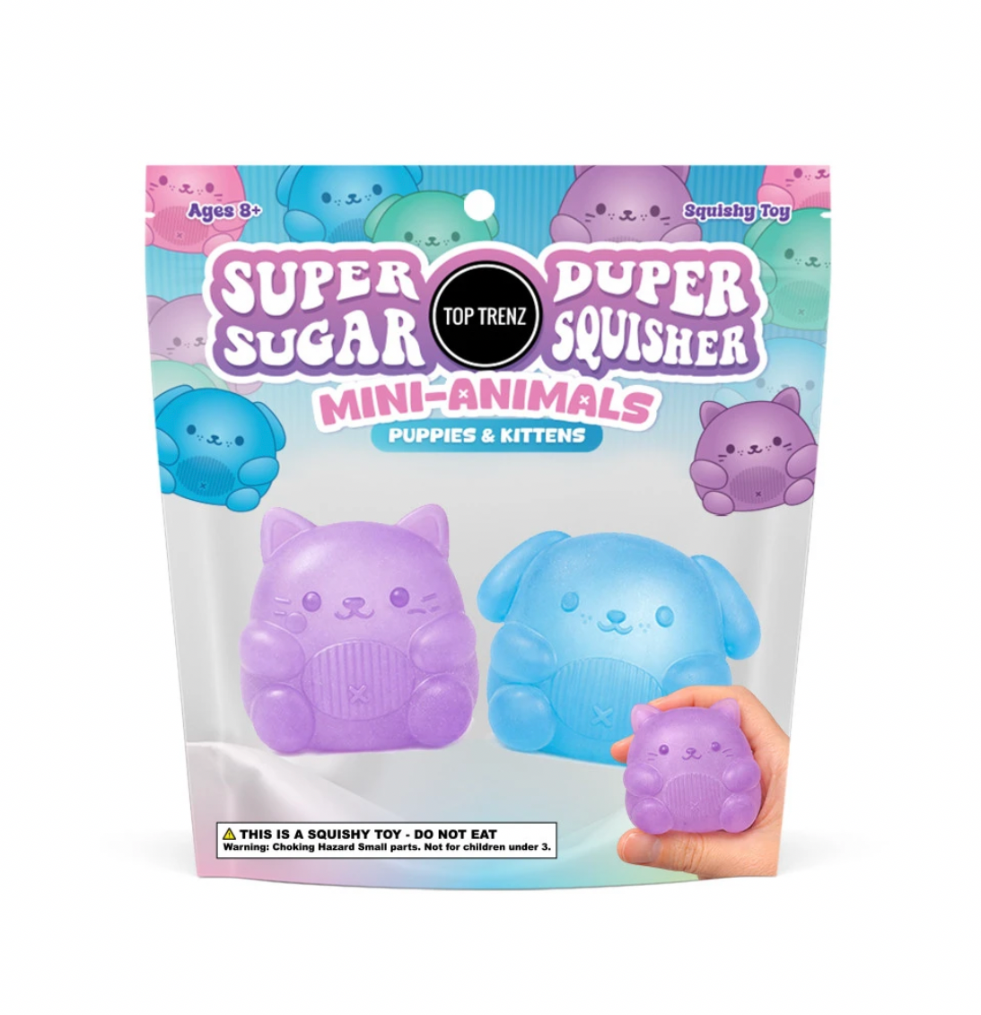 Mini Animals Sugar Squisher - 2pk Puppies and Kittens