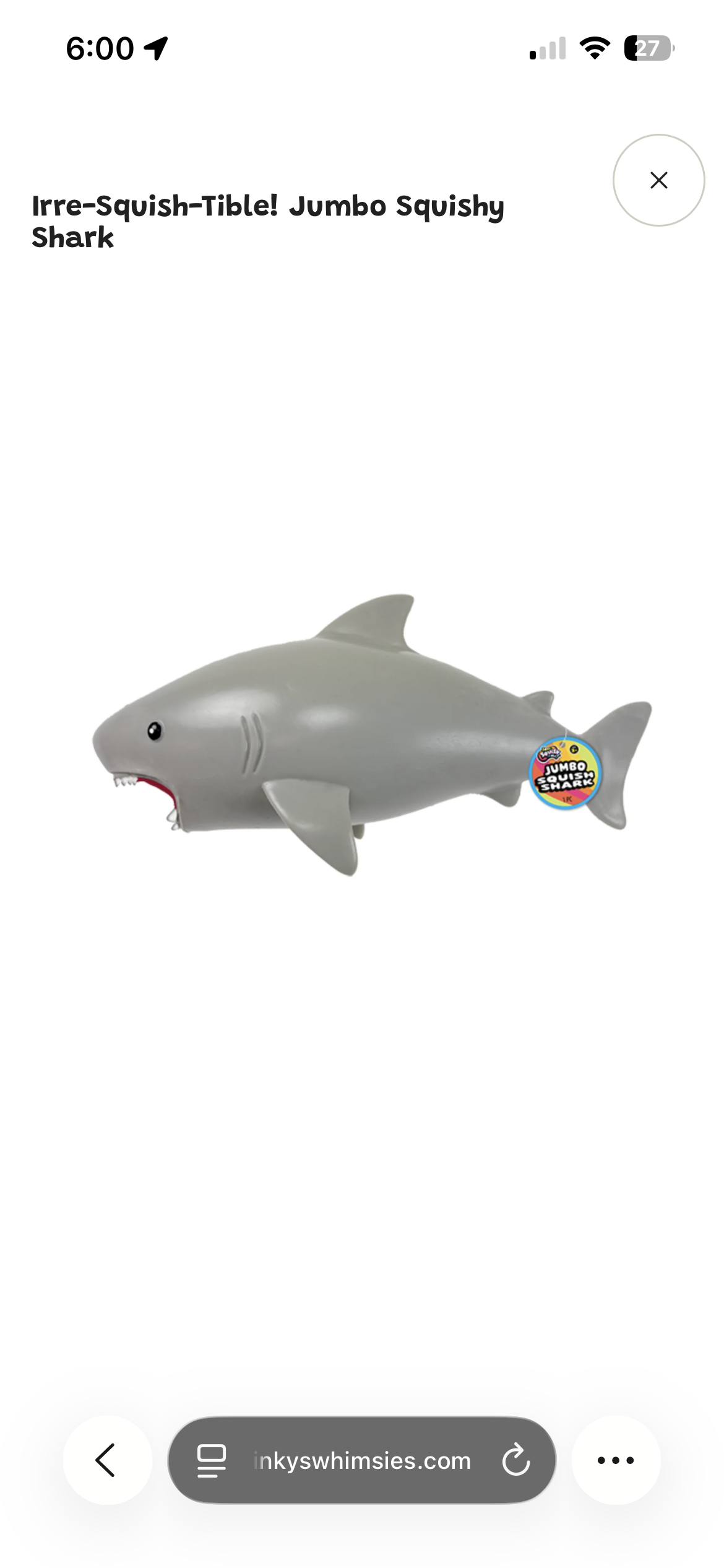 IrreSquishtible Jumbo Shark