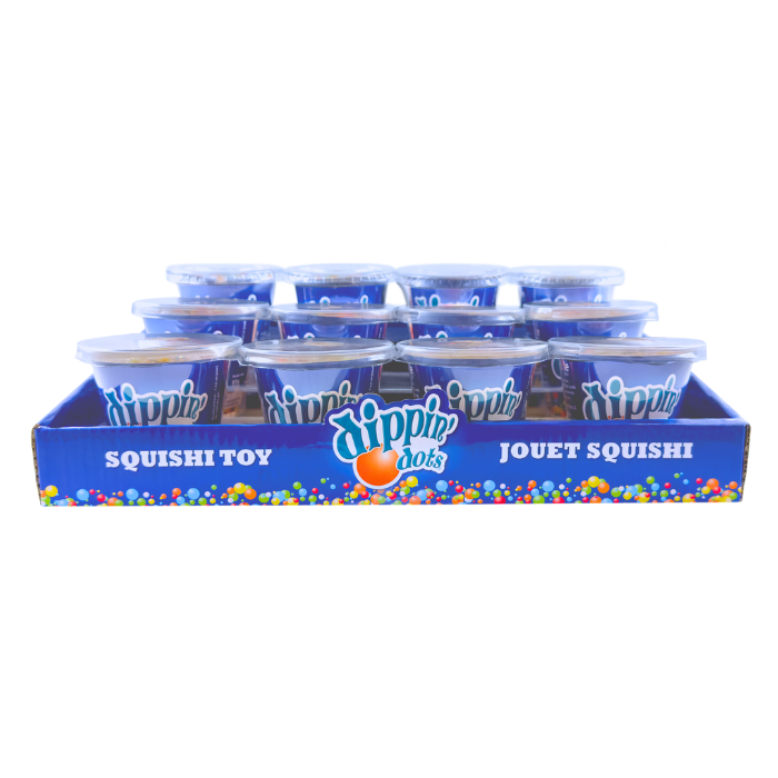 Dippin Dots Packing on white background
