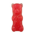 Red gummy bear on a white background