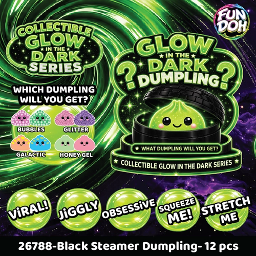 FunDoh Glow in the Dark Mystery Dumpling display box - 12 pack