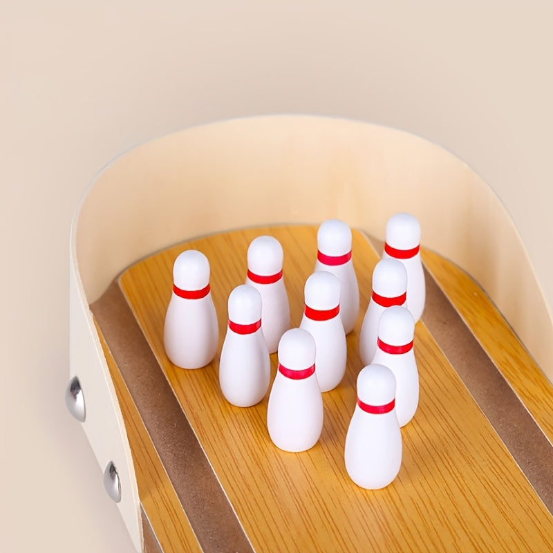 Mini Bowling Game Set - Fun Tabletop Arcade for Stress Relief and Gag Gifts for All Ages!