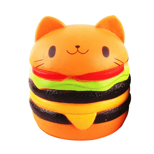 Adorable Slow Cat Burger Stress Relief Toy - Fun Educational Gift for Kids!