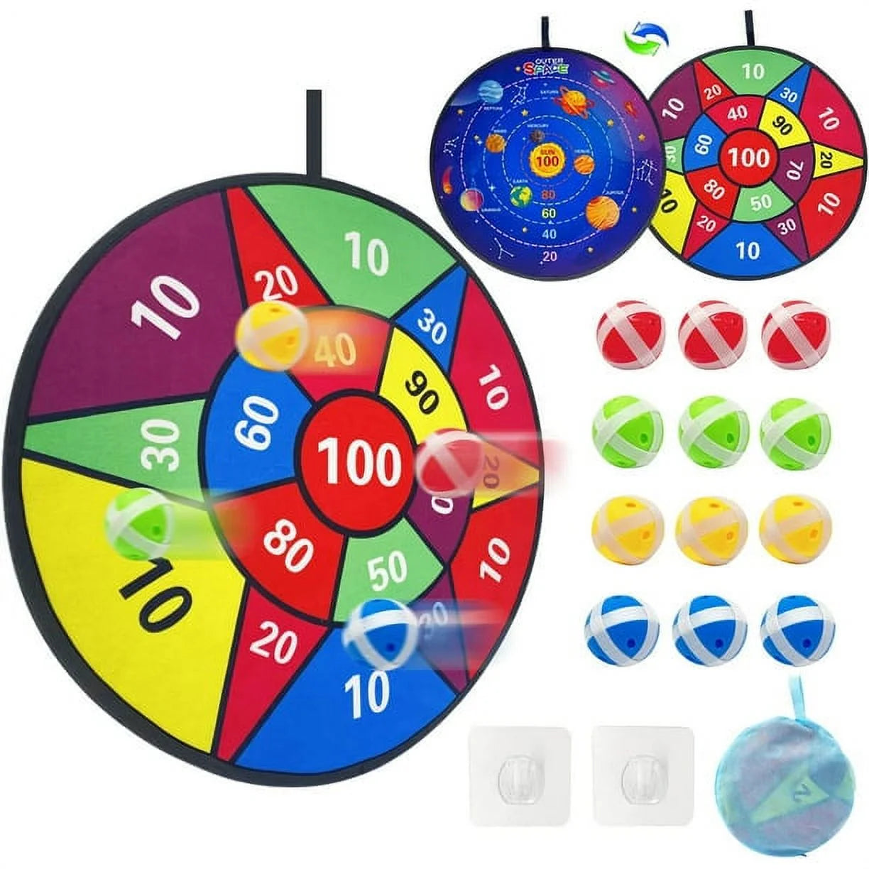 Ultimate 29" Dart Board Set with 12 Sticky Balls - Fun Indoor & Outdoor Game for Kids & Adults, Perfect Gift for Ages 5-12!