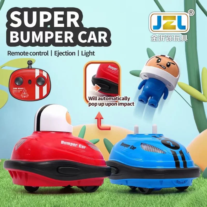 2.4G Super Battle Bumper Car - Remote Control Pop-Up Doll Crash & Bounce Toy for Kids - Perfect Gift for Family Fun!