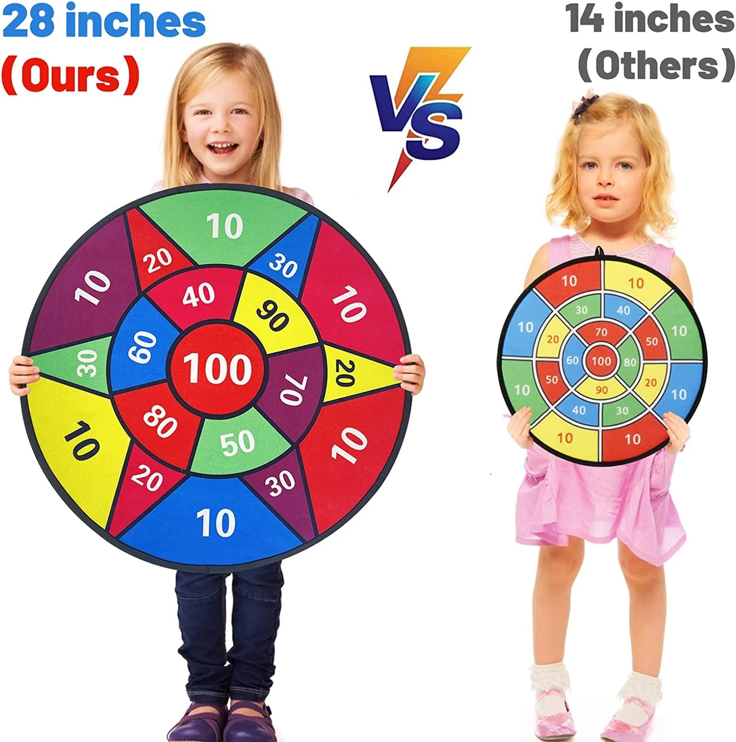 Ultimate 29" Dart Board Set with 12 Sticky Balls - Fun Indoor & Outdoor Game for Kids & Adults, Perfect Gift for Ages 5-12!