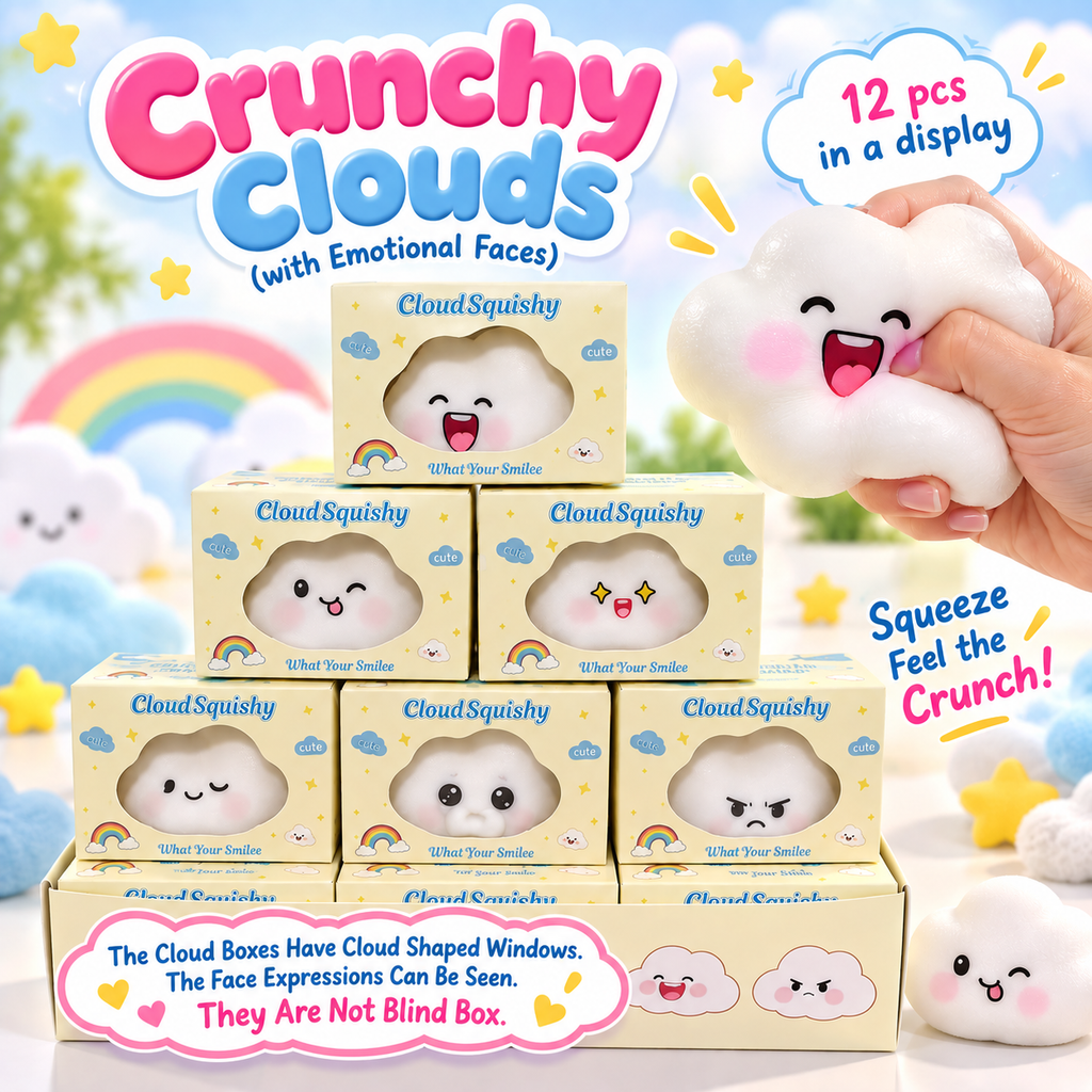 Crunchy Clouds (with Emotional Faces) Squishy