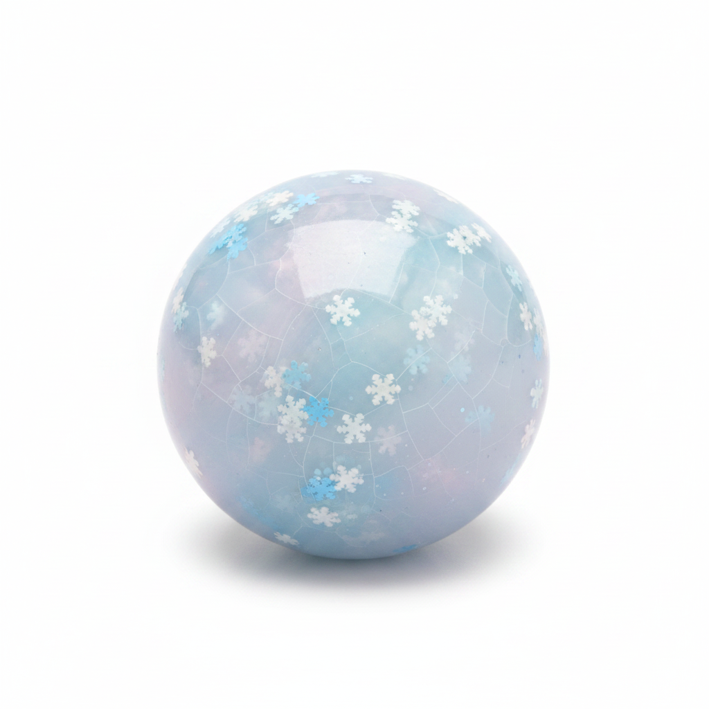Blue and Pink Cracking Wax Ball