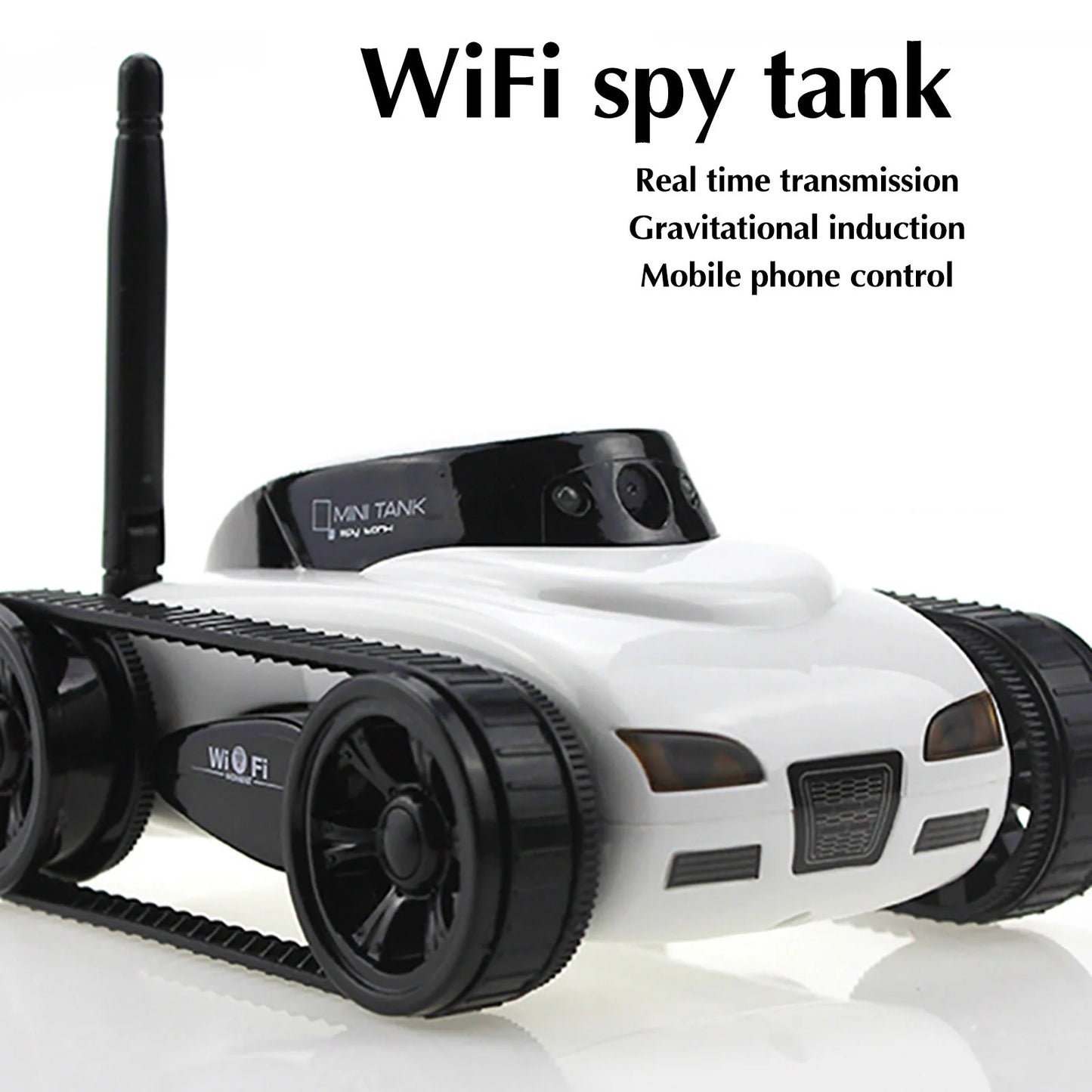 Mini Remote Control WIFI Real-Time Transmission Tank Car Remote Control Camera Toy Car Xmas Gift