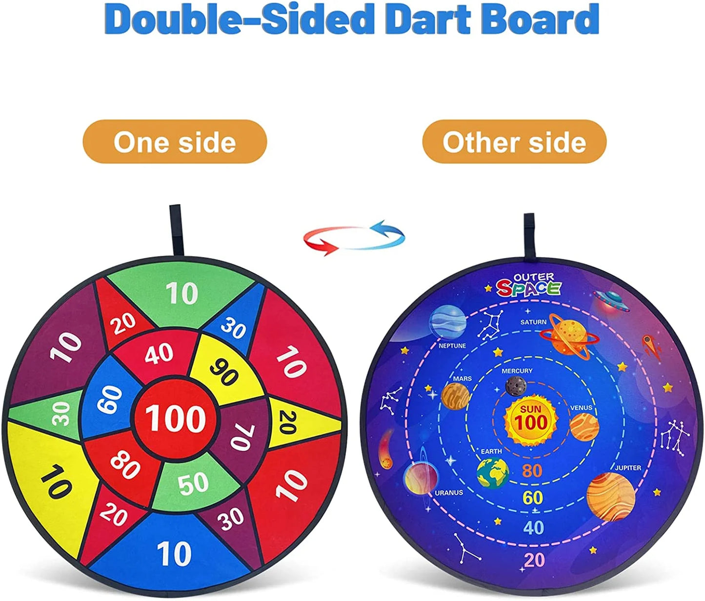 Ultimate 29" Dart Board Set with 12 Sticky Balls - Fun Indoor & Outdoor Game for Kids & Adults, Perfect Gift for Ages 5-12!