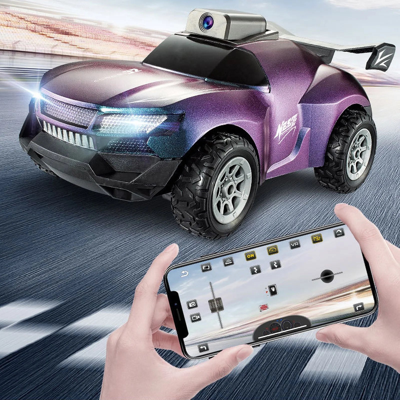 High-Speed FPV RC Car with HD 1080P Camera - Adjustable Speed & Customizable Shells - Perfect Gift for Kids and Adults!