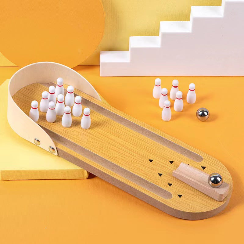 Mini Bowling Game Set - Fun Tabletop Arcade for Stress Relief and Gag Gifts for All Ages!