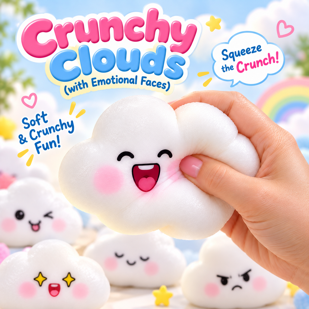 Crunchy Clouds (with Emotional Faces) Squishy
