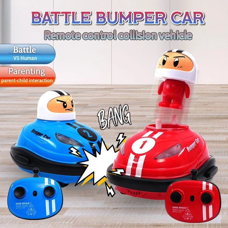 2.4G Super Battle Bumper Car - Remote Control Pop-Up Doll Crash & Bounce Toy for Kids - Perfect Gift for Family Fun!