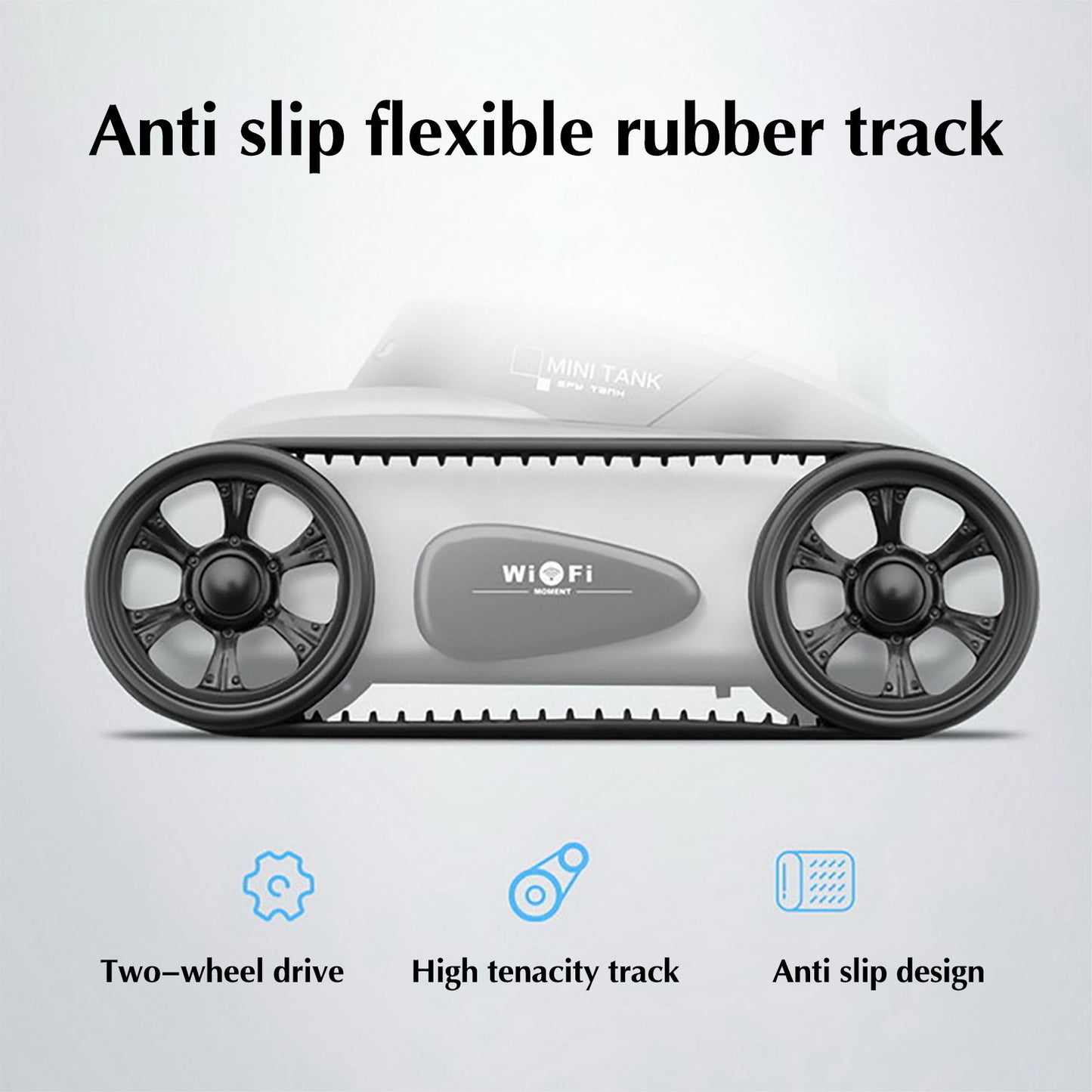 Mini Remote Control WIFI Real-Time Transmission Tank Car Remote Control Camera Toy Car Xmas Gift