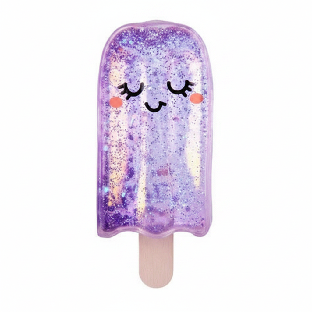 Purple Sugar Squeezy Glitter Ice Pop squishy toy