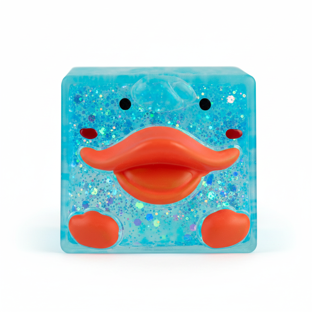 Blue Sugar Swaps Duck Cube – glitter gel squishy toy